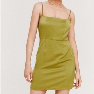 Green mini babe square neck dress Nasty Gal